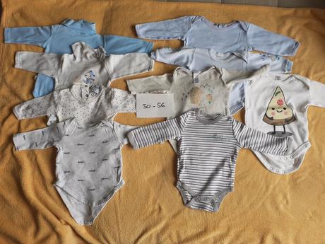 Mix dětské body bodýčko dlouhý rukáv 50-56, 50