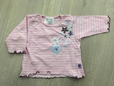 Pruhované triko s kytičkami, kik,62