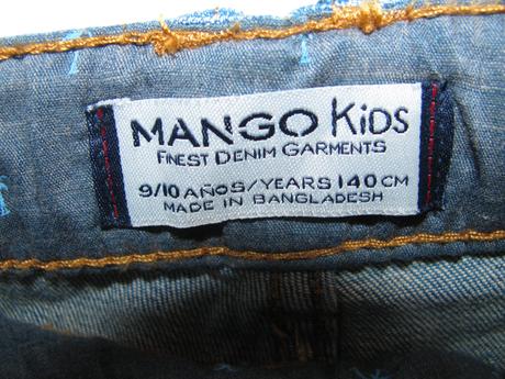 Džínové strečové kraťasy mango kids, mango,140