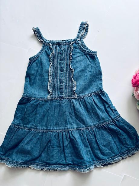 Ob/ šaty džínové- v. 2/3 roky, george,98