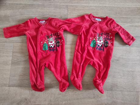 T165   2x vánoční overal socute vel. 56, 56
