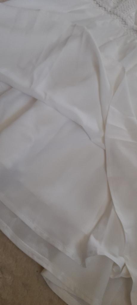 Dámské bílé krajkové letní šaty, l