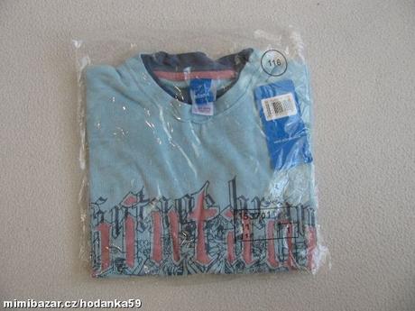 Světle modré bavlněné tričko, adams,116