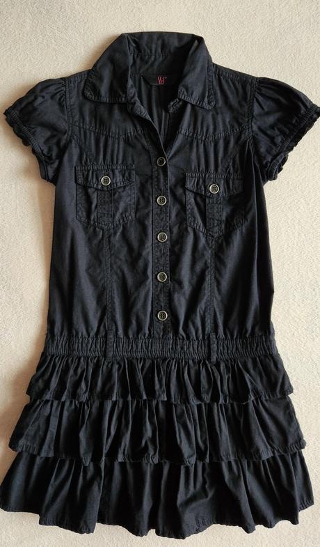 Dívčí černé šaty, šatičky, vel.152, 152