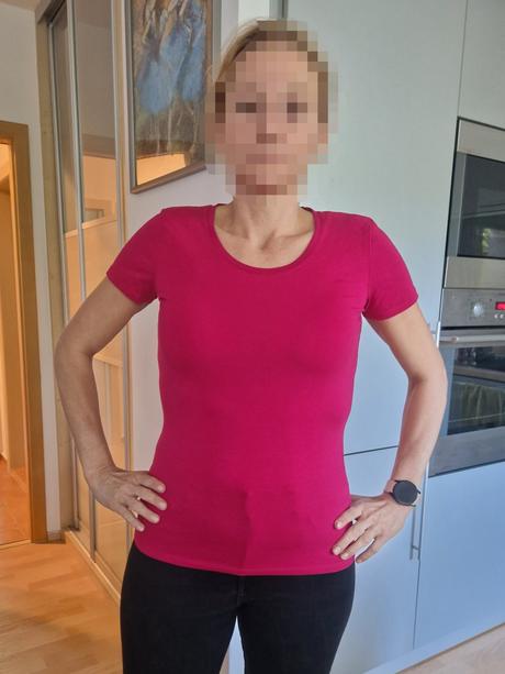 Tričko s kr. rukávem růžové ca basics, c&a,s