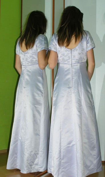 Společenské dlouhé plesové světle fialové šaty, 40