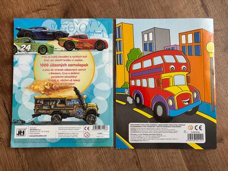 Nové, nepoužité nálepky, úkoly a omalovánky blesk,