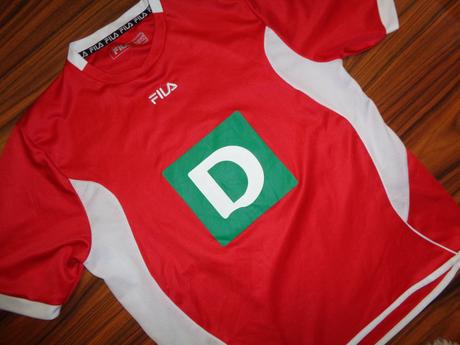 Krásné červenobílé funkční dresíkové tričko146/152, fila,146