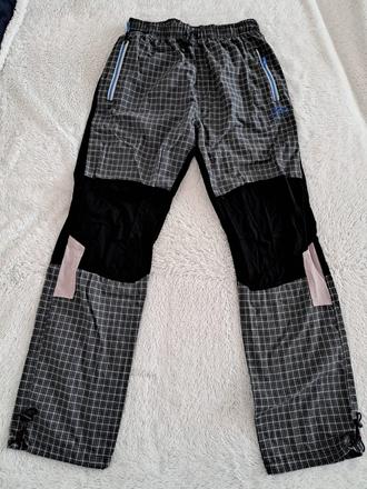 Kostkované outdoorové kalhoty /modré a grafitové, kugo,170