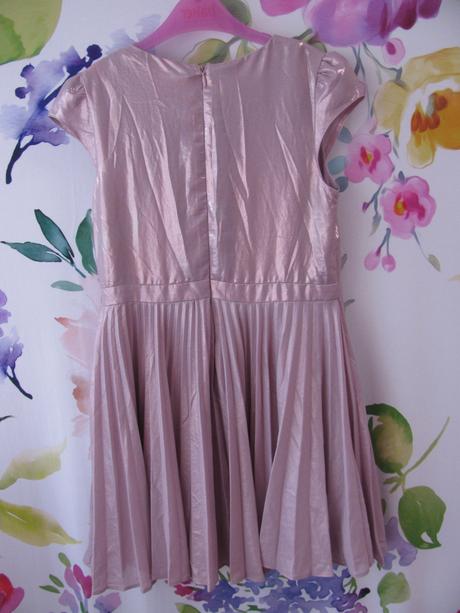 Společenské šedofialové šaty s plisovanou sukní, next,128