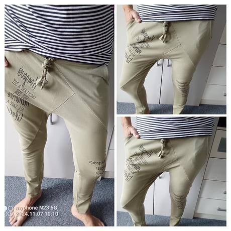 Harémky - nasrávačky khaki,