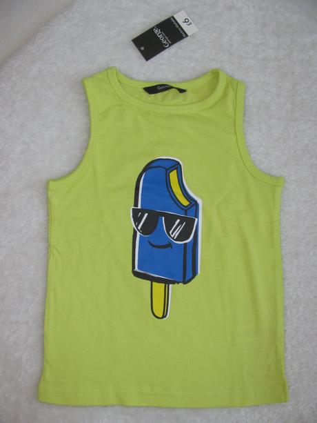 Bavlněné zelenožluté tričko s nanukem, george,98