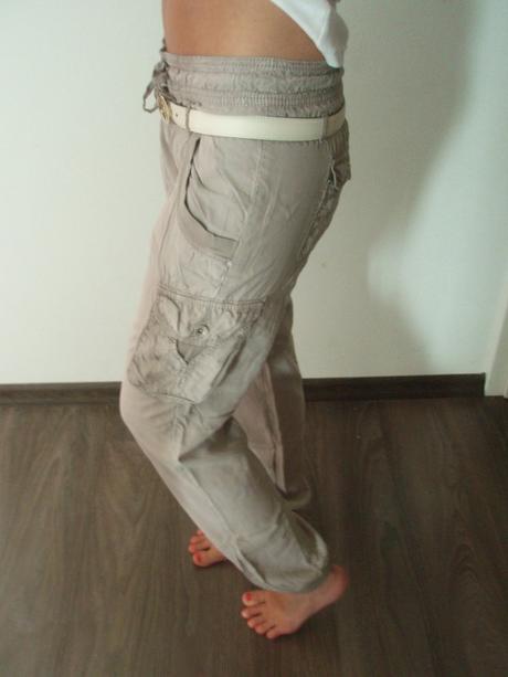 Šedé plátěné kalhoty liu.jo, liu jo,s