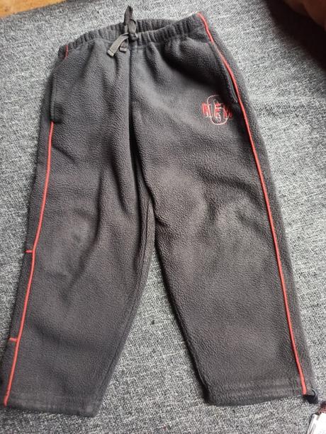 3 x teplé tepláky +podšité kalhoty, 116