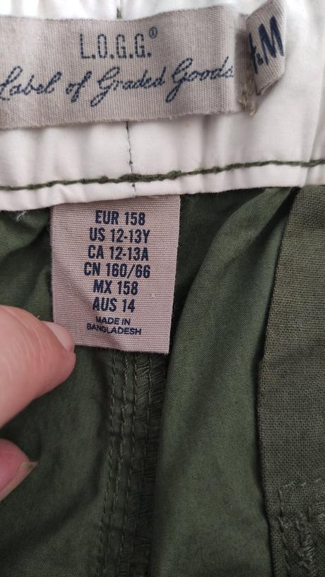 Kalhoty plátěné chlapecké rool-up 158/164, h&m,158