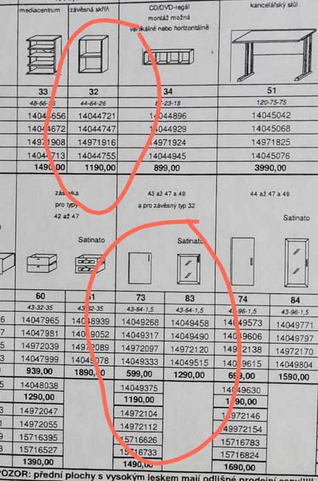 Prodám 2 skříňky rioart morgana / černý lesk,