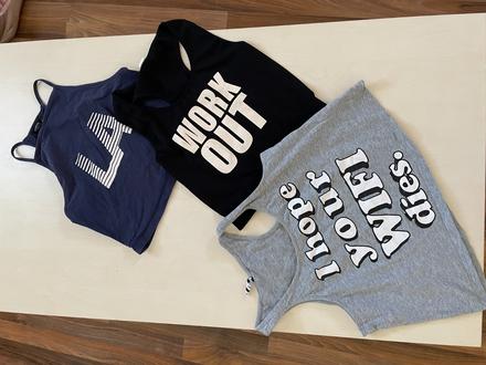 Crop topy, vel cca s/m i méně, reserved, pure smar, s