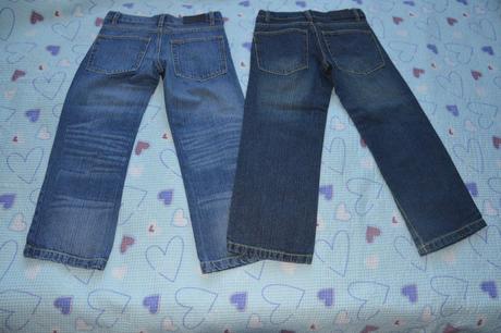 2x  bavněné džíny regulace v pase, 122