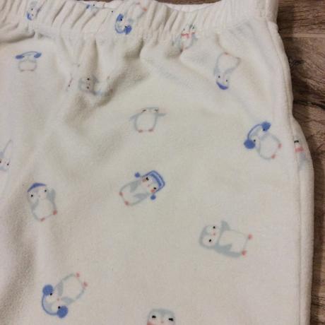 Heboučké domácí kalhoty/tepláky s tučňáky, nutmeg,134