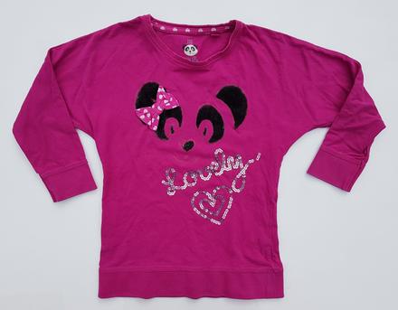 G82 dívčí triko s 3/4 rukávem panda vel. 110, kiki&koko,110