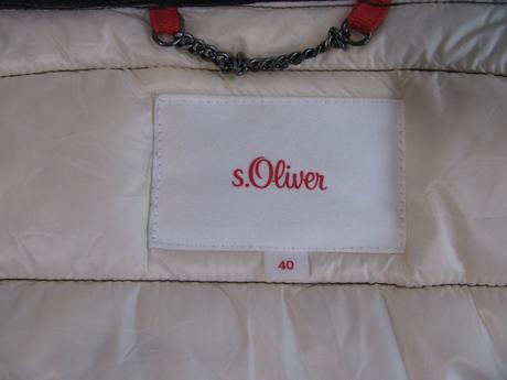 Černá zimní prošívaná bunda s kapucí s.oliver, s.oliver,40