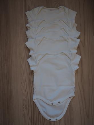 Sada 5 ks bílých body next - vel. 1 - 3 měsíce, next,56 / 62