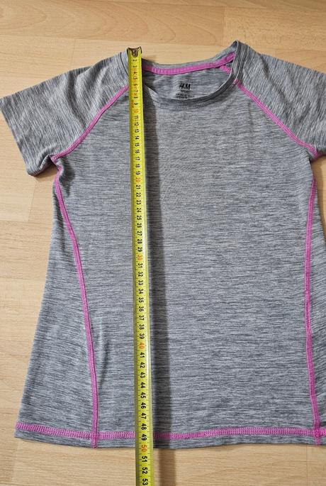Tričko s kr.rukávem šedé hm sport, h&m,134