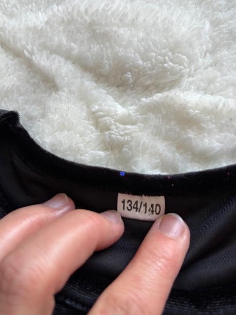 Ob/ šaty semišové s třpitkami - v.134/140, 134