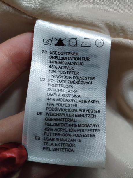 Chlupatá kožíšková bunda h&m vel xs/s, h&m,xs