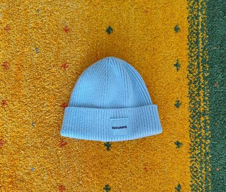 Bleděmodrá pletená čepice, takko,134