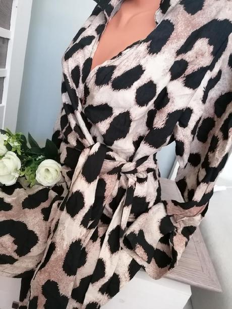 Tygrované šaty, h&m,s