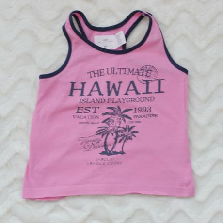 Tilko ruzove s napisem hawaii a palmami, h&m,98