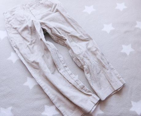 Manšestrové kalhoty vel.110/116, 110