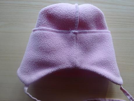 Zimní fleesová růžová čepice, vel. 74/80, 74