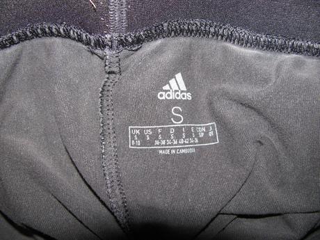 Černé bavlněné elastické legíny adidas, adidas,s