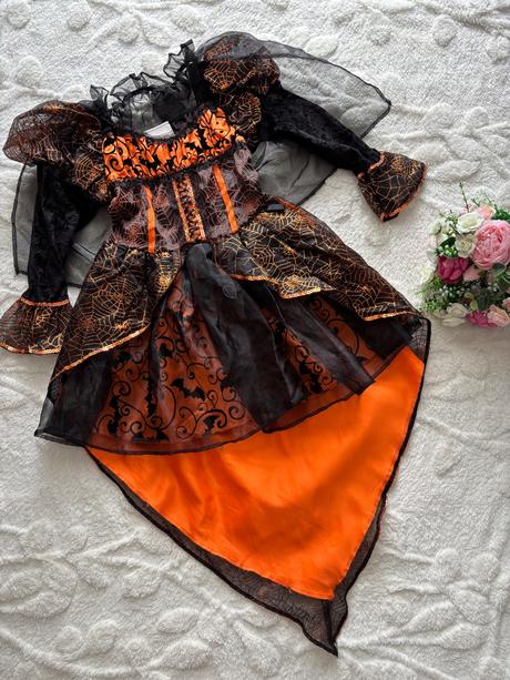 An26/ kostým čarodějka delux - v.cca 4/6 let, 