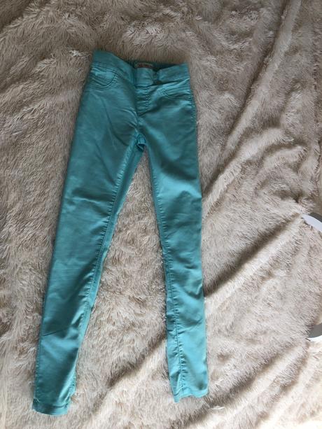 Tyrkysove kalhoty úzké 34 c&a, c&a,34