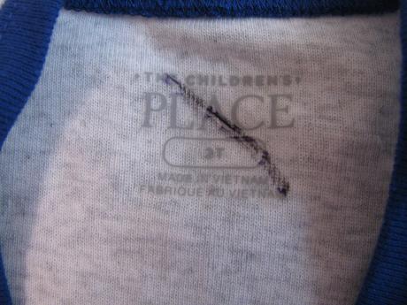 Světle šedé bavlněné tričko s potiskem, children's place,98