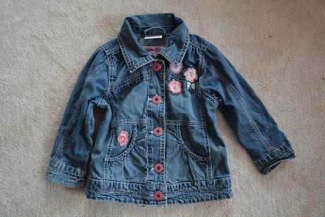 Džínová bunda s kytičkama, dopodopo,98