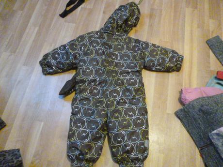 Zimní kombinéza s rukavicema vel. 6-9 m, 74