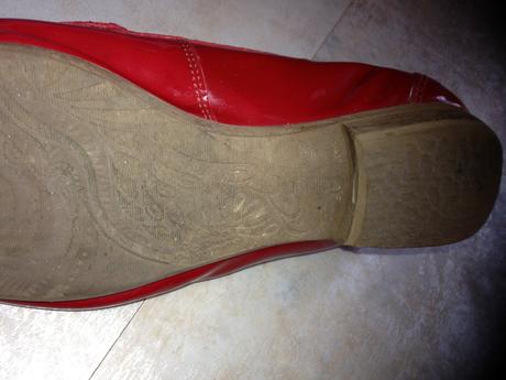 Červené lakované mokasíny vel. 36 gabor vel. 3,5, gabor,36