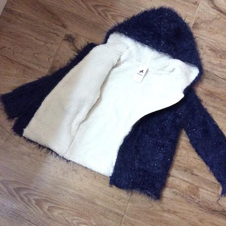 Hodně teplý zimní svetr s kožíškem, palomino,110