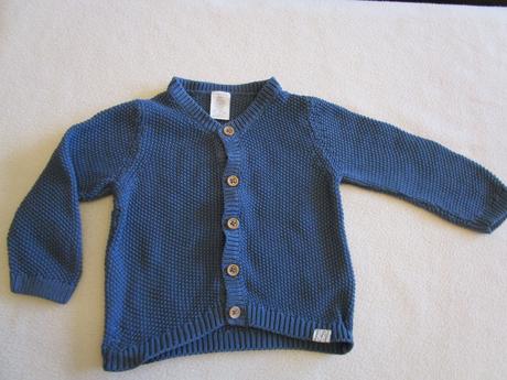 Pěkný tm. modrý bavl. svetřík zn. lindex, vel. 80, lindex,80