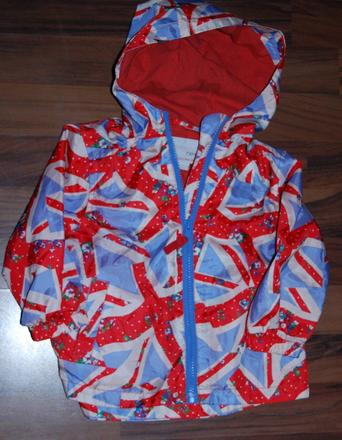 Jarní, podzimní šustáková bunda s vlajkama, next,86