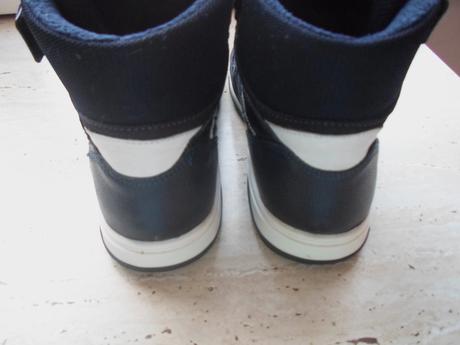 Modré boty polobotky kožené, lasocki,37