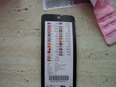 Růžová krajková podprsenka super push 75c, new yorker,75c