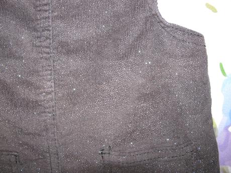 Elastická sukně s laclem s třpytkou, denim co,92