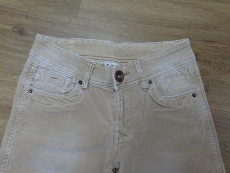 Béžové/krémové manžestrové zvonové kalhoty, m