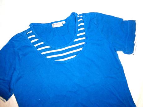 Krásné petrolejové tričko - efekt dva v jednom, s