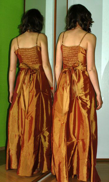 Slavnostní sváteční společenské šaty medové barvy, 36